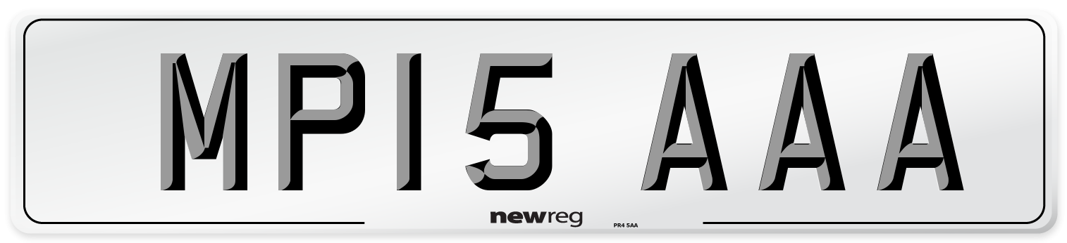 MP15 AAA Number Plate from New Reg